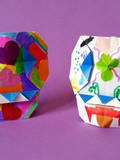 Des  Calaveras  du Mexique en origami à plier et décorer