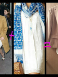 Jennifer Lawrence + un foulard bleu m'inspire mon look du jour