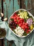 Salade grecque au melon d'eau